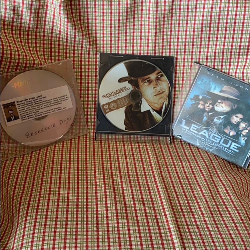 DVDs; 3 Movies; Butch Cassidy + 2 More